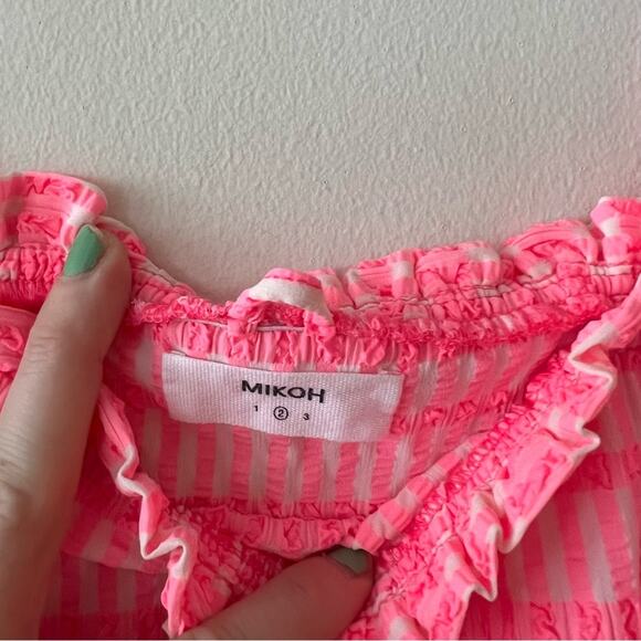 Mikoh Nami Mini Dress in Pink Textured Punch - Picture 8 of 10